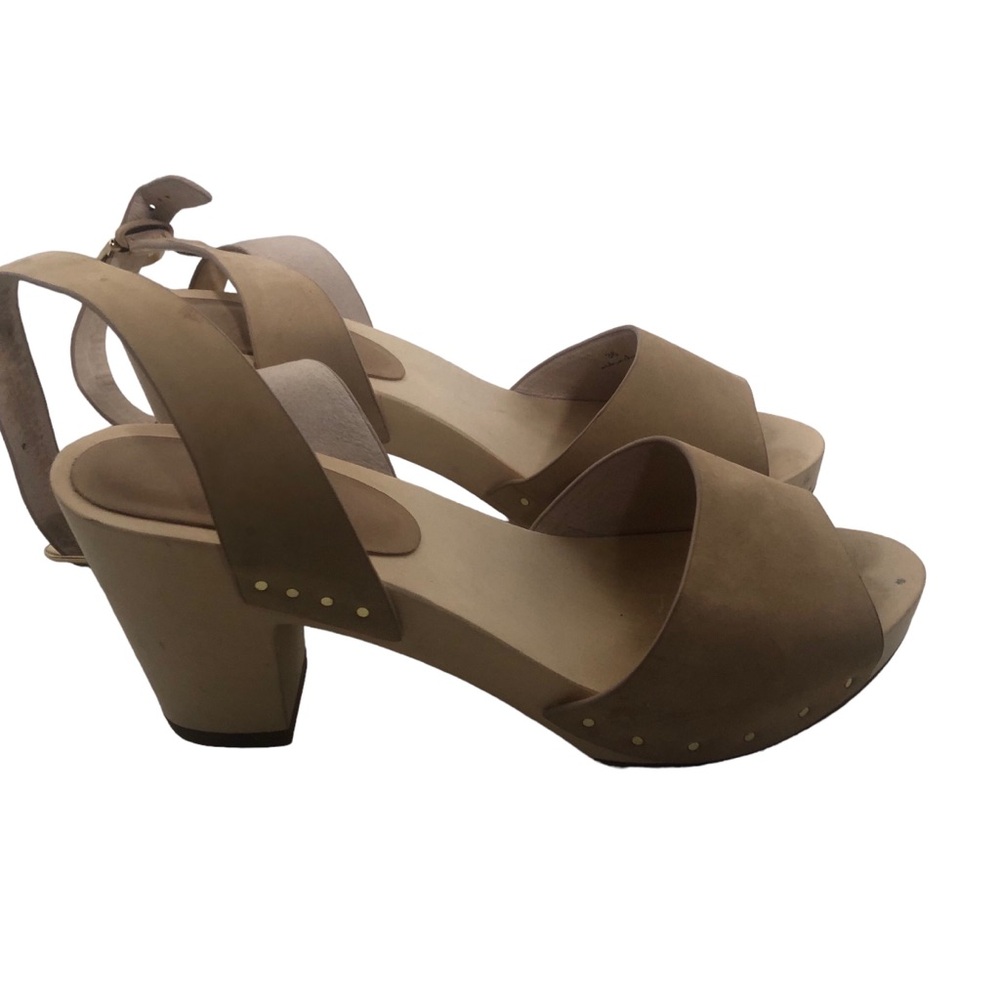 Joie tan suede ankle strap platform heel shoes. Sz 6 (36)